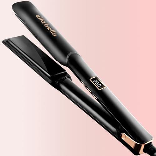 ELLA BELLA® Keramik-Glätteisen für professionelles Haarstyling • Digitales Display für präzise Temperatureinstellung • Ausgezeichnet von Good Housekeeping