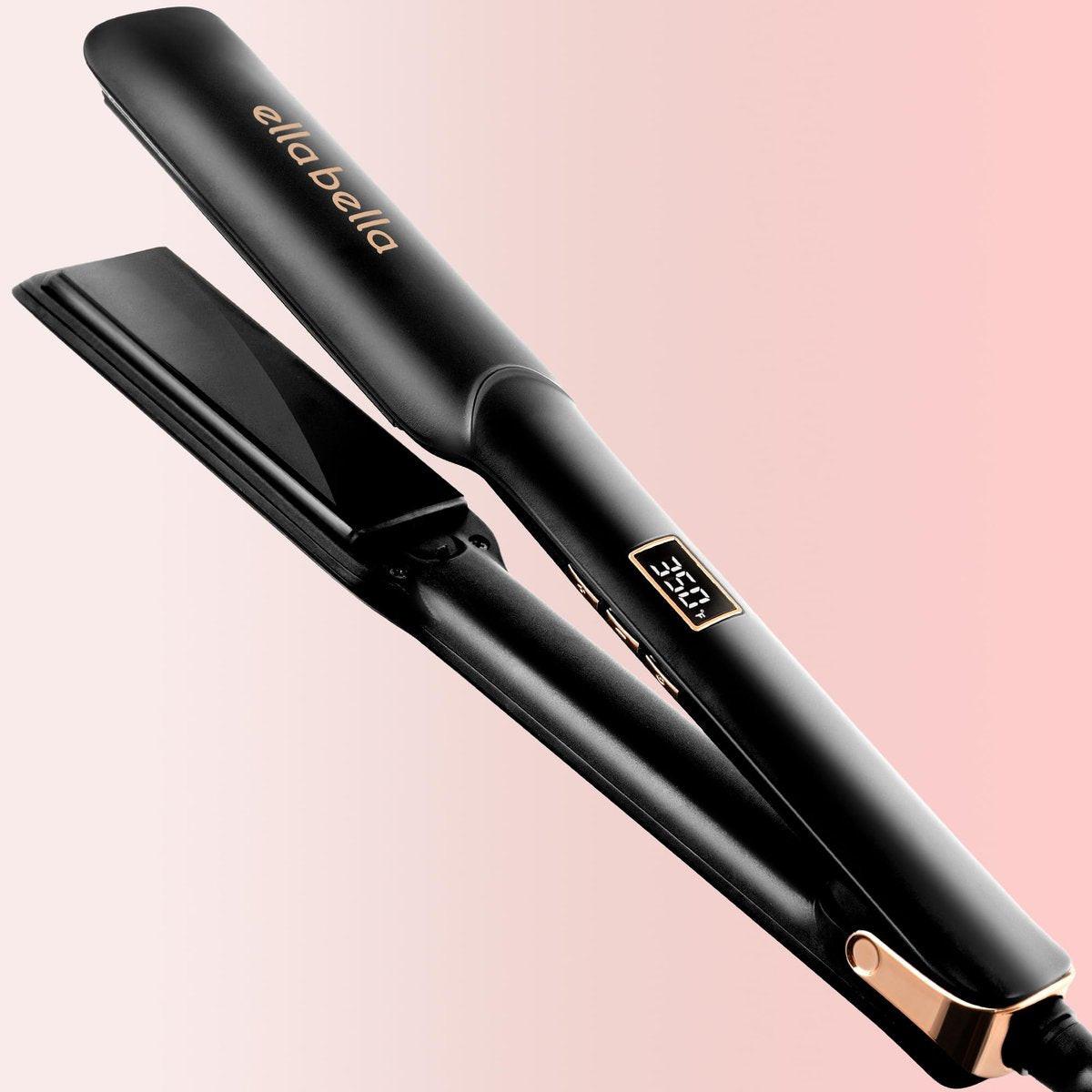 ELLA BELLA® Keramik-Glätteisen für professionelles Haarstyling • Digitales Display für präzise Temperatureinstellung • Ausgezeichnet von Good Housekeeping