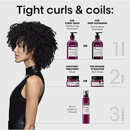 L'Oréal Professionnel Paris Curl Expression 10-in-1 Mousse - Lockenpflege für definierte, gestärkte Locken mit Hitzeschutz - 8,2 fl oz