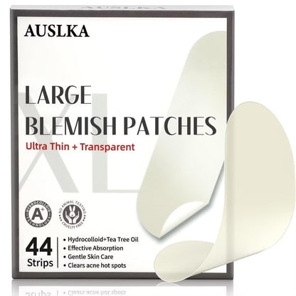 AUSLKA Pickel-Patches – 44 Strips, Hydrokolloid-Dots – Große Pickel-Patches – Pickel-Sticker – Mitesser – Ideal für größere Ausbrüche