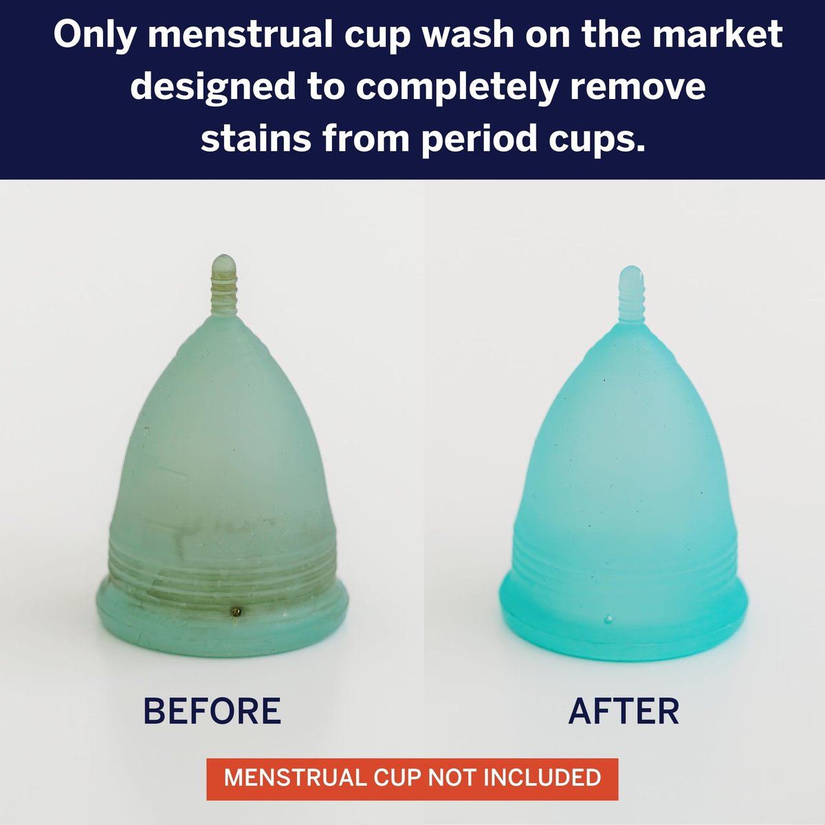 Pixie Cup Fleckenentferner – Der einzige Sterilisator-Reiniger, der Flecken von wiederverwendbaren Menstruationstassen und -scheiben entfernt – Organische und natürliche Inhaltsstoffe für die Intimhygiene (5 Beutel)