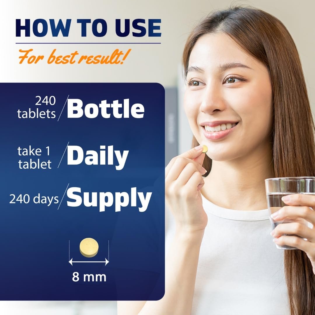 Vitamatic Folsäure 1000 mcg (1 mg) – 240 Vegetarische Tabletten (2er-Pack) 1667 mcg DFE – Vitamin B9 für pränatale, Herz- und Zellgesundheit
