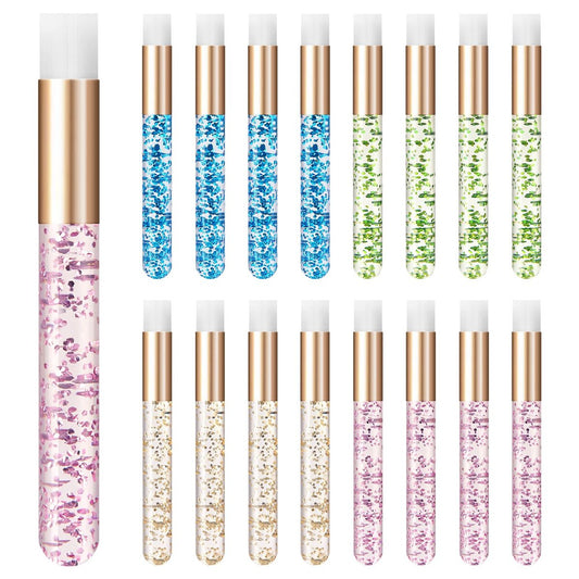 Kirecoo 17-teiliges Wimpernshampoo-Bürstenset - Glitzernde Kristall-Wimpernbürsten für Wimpernverlängerungen, Reinigung, Nasenporen-Tiefenreinigung, Wimpernwäsche und -bad