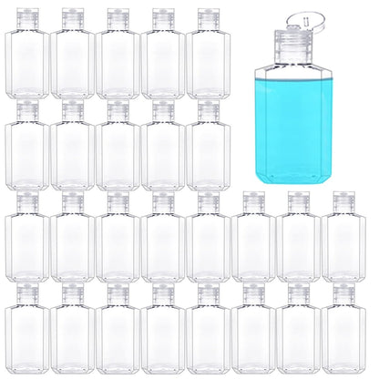 40er-Pack 2 oz Plastik-Nachfüllflaschen mit Klappdeckel, Reisegröße, wiederverwendbare Behälter für Geschäftsreisen, Camping