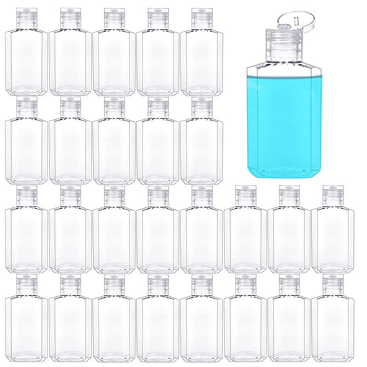 40er-Pack 2 oz Plastik-Nachfüllflaschen mit Klappdeckel, Reisegröße, wiederverwendbare Behälter für Geschäftsreisen, Camping