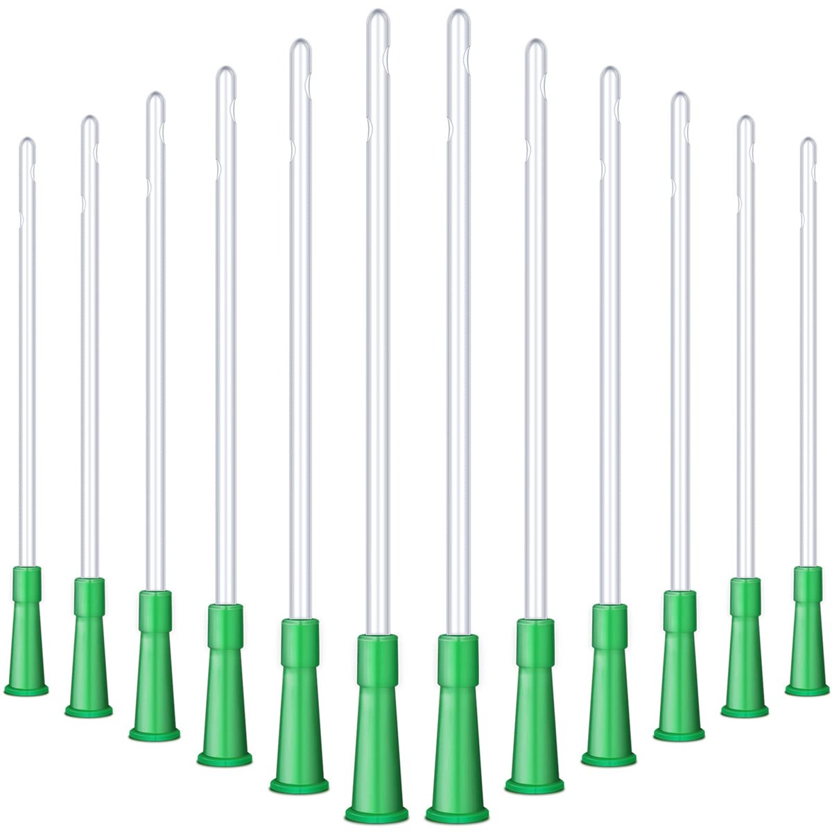 Nuanchu PVC Ersatzschläuche-Set – Klare Schläuche mit flexiblem abgerundetem Ende für sanftes Einführen (12 FR, 30 Stück)