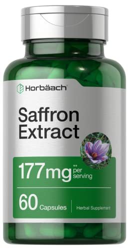 Horbäach Safran Extrakt Kapseln | 60 Kapseln | Für Frauen und Männer | Nicht-GVO, Glutenfrei