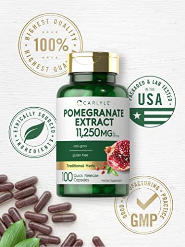 Carlyle Granatapfel-Extrakt | 100 Kapseln | Traditionelles Kraut | Non-GMO, Glutenfrei