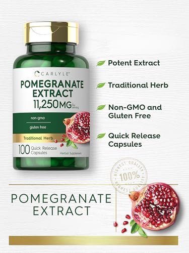 Carlyle Granatapfel-Extrakt | 100 Kapseln | Traditionelles Kraut | Non-GMO, Glutenfrei