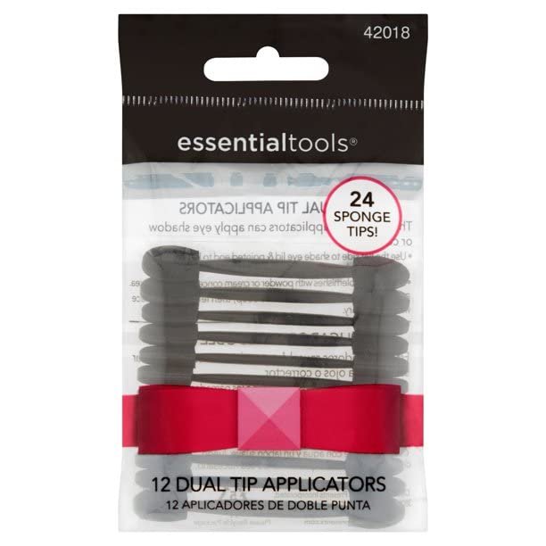 Essential Tools 12 Dual Tip Shadow Applicators 42018 – Präzise Lidschatten-Applikatoren für professionelles Augen-Make-up