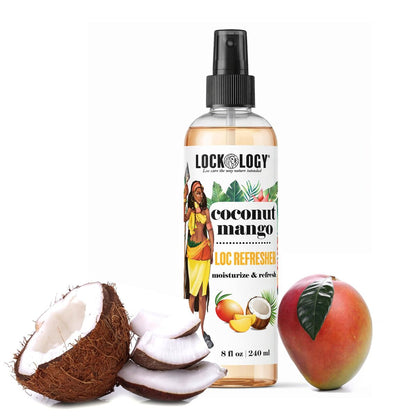 Lockology Kokosnuss Mango Loc Spray – Feuchtigkeitsspray für Dreadlocks, tägliches Pflegespray für natürliche Locs