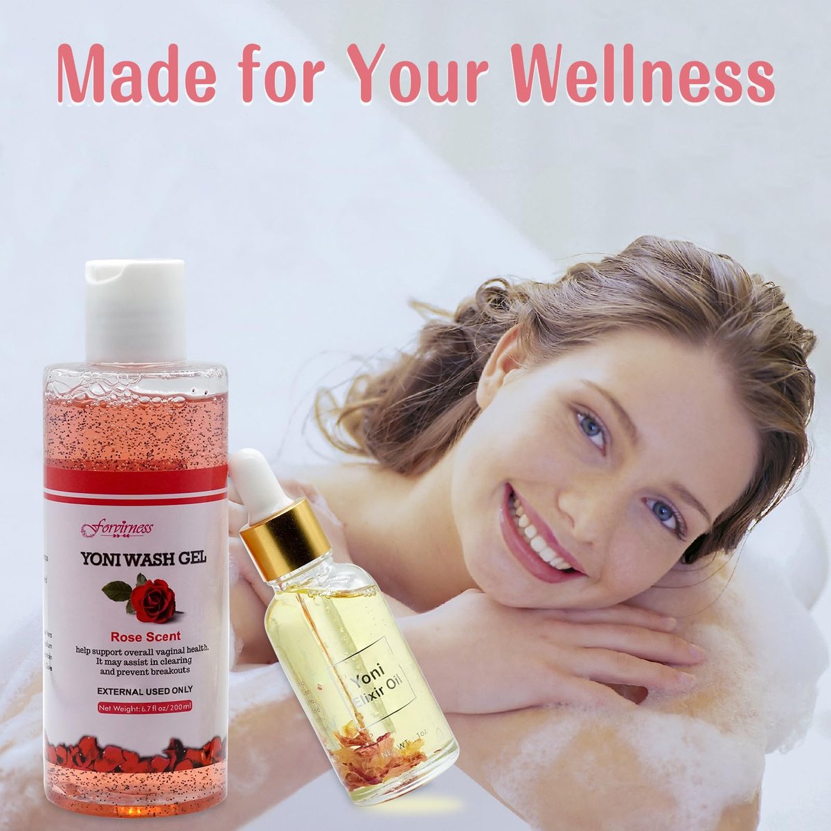 Feminine Wash & Yoni Oil Set – Intimwaschgel & Pflegeöl für das pH-Gleichgewicht der Frau, 200 ml + 30 ml