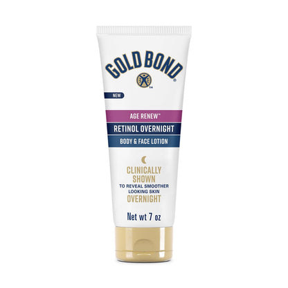 Gold Bond Age Renew Retinol Nacht Körper- & Gesichtslotion mit Peptidkomplex, 7 oz
