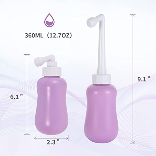 Peri-Flasche für die Wochenbettpflege – Perineale Reinigung nach der Geburt 12,7 Unzen, Farbe: Lila