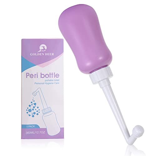 Peri-Flasche für die Wochenbettpflege – Perineale Reinigung nach der Geburt 12,7 Unzen, Farbe: Lila