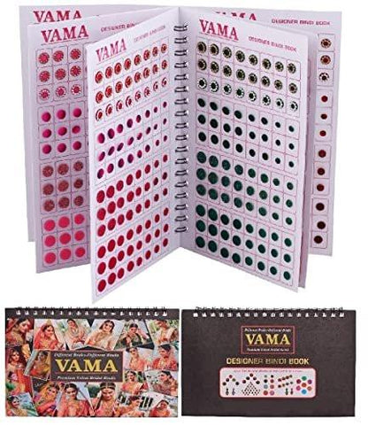 VAMA Multicolour Glitter Sparkle Shaded Crystal Diamond Stone Indian Bindi Booklet Sticker für Frauen (948 Fancy Bindi Buch)