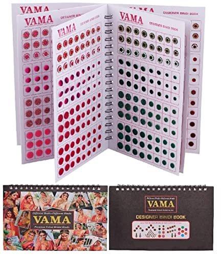 VAMA Multicolour Glitter Sparkle Shaded Crystal Diamond Stone Indian Bindi Booklet Sticker für Frauen (948 Fancy Bindi Buch)