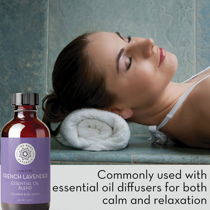 Pure Body Naturals French Lavendel Ätherisches Öl Blend, 118 ml - für Aromatherapie, Seifenherstellung und DIY Haut- und Haarpflegeprodukte