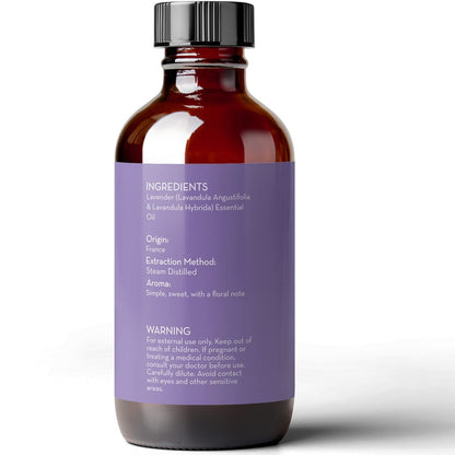 Pure Body Naturals French Lavendel Ätherisches Öl Blend, 118 ml - für Aromatherapie, Seifenherstellung und DIY Haut- und Haarpflegeprodukte