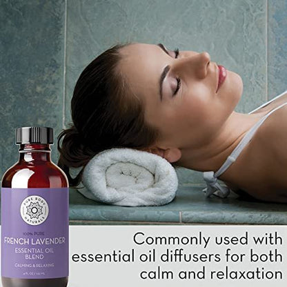 Pure Body Naturals French Lavendel Ätherisches Öl Blend, 118 ml - für Aromatherapie, Seifenherstellung und DIY Haut- und Haarpflegeprodukte
