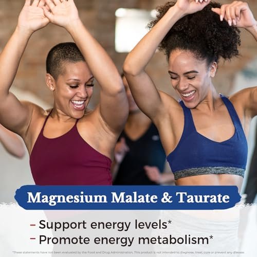 Vitalitown Magnesium Komplex | 300 mg elementares Magnesium | Magnesiumcitrat, Glycinat, Taurat, Malat | Non-GMO, glutenfrei, 90 vegane Kapseln für Knochen, Gehirn, Herz