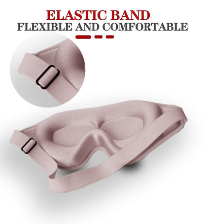 3D Schlafmaske mit Memory-Schaum – 99% Lichtblockade, Null Druck, verstellbar – für Damen und Herren (Pink)