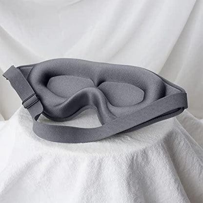 3D Tiefenkontur Schlafmaske – 99% Lichtblockade, Null Druck, Memory-Schaum, für Männer und Frauen (Grau)