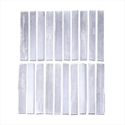 MAIBAOTA 4 Zoll Selenit-Kristallstab, Selenit-Sticks in Bulk, Selenit-Aufladeplatte, Reiki-Metaphysisches Zubehör, Wicca-Altar-Zubehör für Hexerei, 12 Stück