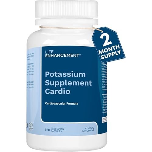 Life Enhancement Hochdosiertes Kaliumpräparat mit Taurin – 750 mg Kalium/500 mg Taurin pro Portion – Unterstützt die Herz-Kreislauf-Gesundheit – 120 Kapseln (60 Portionen) – Hergestellt in den USA