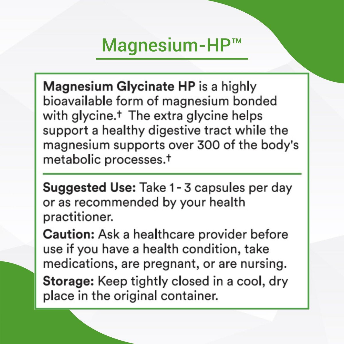 Healthy Gut Magnesium-HP | Hochreine Magnesiumglycinat-Kapseln ohne Füllstoffe | 180 mg Magnesiumglycinat | 60 Portionen