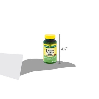 Spring Valley Papaya-Enzym-Komplex Tabletten – 180 Kautabletten (2er-Pack)