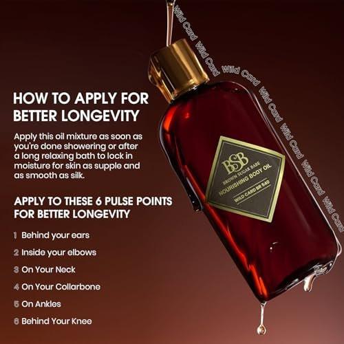Brown Sugar Babe Wild Card Body Oil – Nährendes Öl mit Jasmin- und Zedernholzduft, parfümiertes Hautpflegeöl, 118 ml