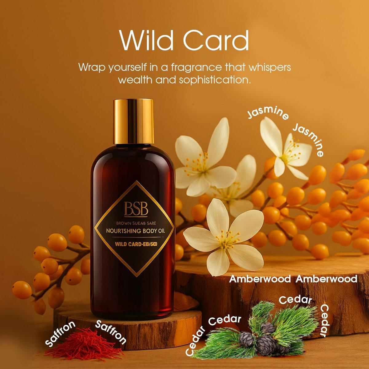 Brown Sugar Babe Wild Card Body Oil – Nährendes Öl mit Jasmin- und Zedernholzduft, parfümiertes Hautpflegeöl, 118 ml