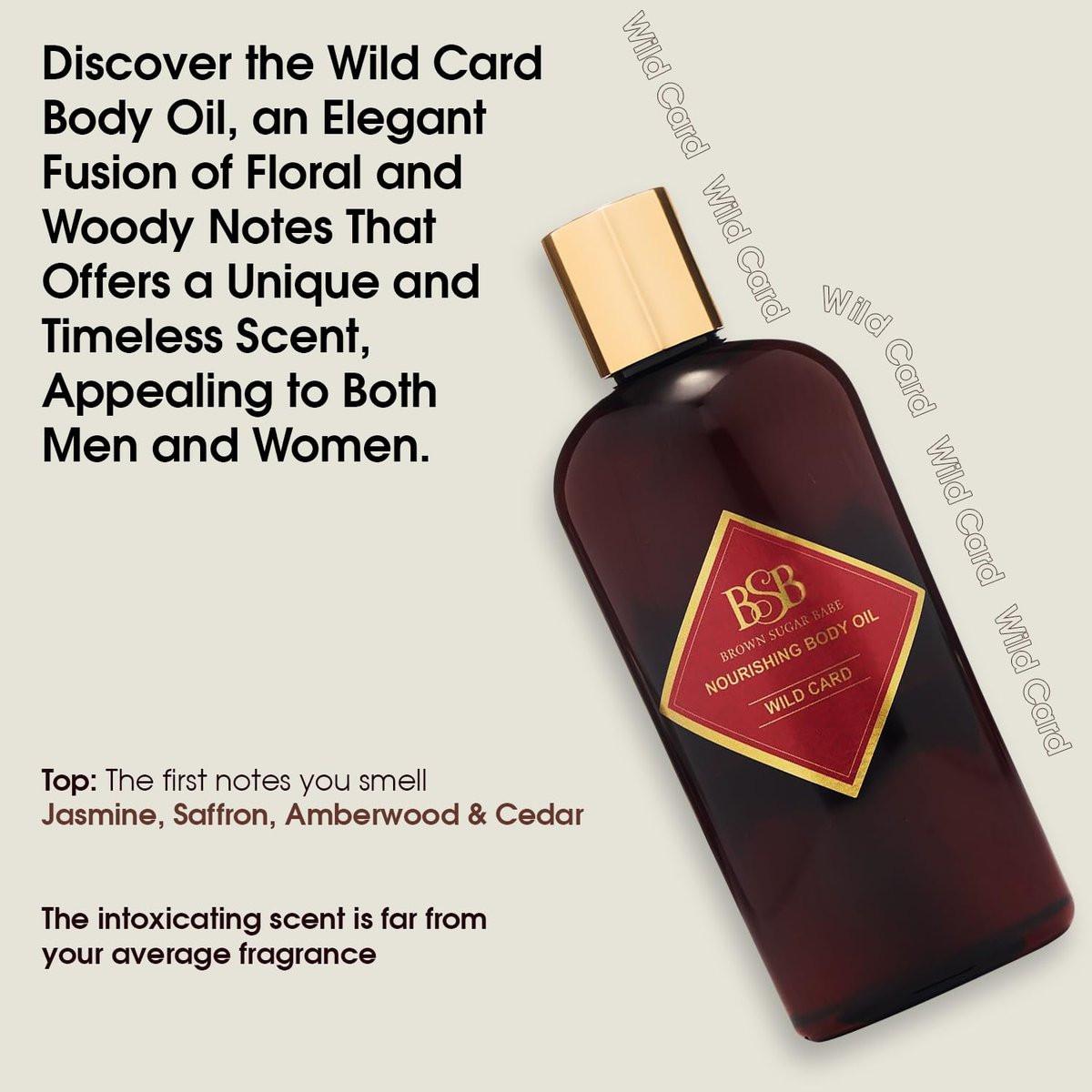 Brown Sugar Babe Wild Card Body Oil – Nährendes Öl mit Jasmin- und Zedernholzduft, parfümiertes Hautpflegeöl, 118 ml