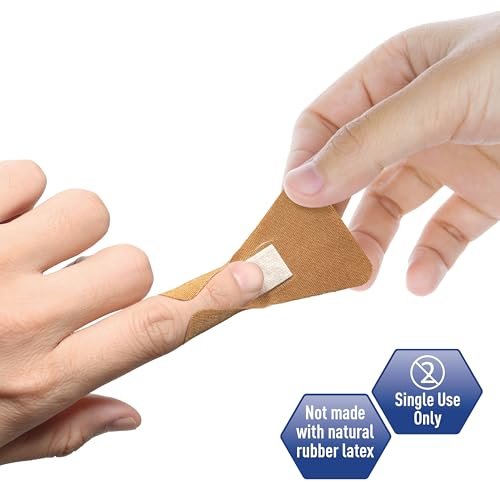 MED PRIDE Sterile Fingertip Fabric Bandages 1.75 x 3 Zoll, hypoallergen, latexfrei, 100 Stück