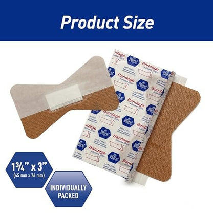 MED PRIDE Sterile Fingertip Fabric Bandages 1.75 x 3 Zoll, hypoallergen, latexfrei, 100 Stück