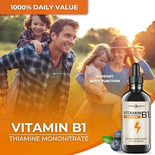 Think Above Vitamin B1 Thiaminmononitrat - Flüssige Tropfen Ergänzung (59 ml)