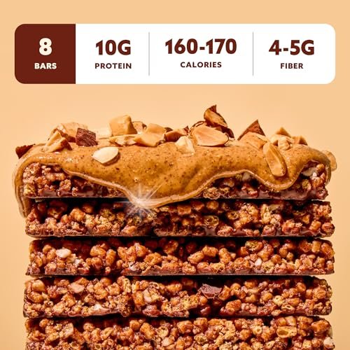 Mezcla Puff-Crispy Pflanzliche Proteinriegel - Sortenpackung - Gesunde Snacks für Erwachsene & Kinder - Müsliriegel für Schule, Reisen & Büro - Glutenfrei, Vegan, Nicht GVO, 10g Protein - 8er Pack