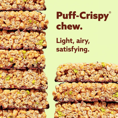 Mezcla Puff-Crispy Pflanzliche Proteinriegel - Sortenpackung - Gesunde Snacks für Erwachsene & Kinder - Müsliriegel für Schule, Reisen & Büro - Glutenfrei, Vegan, Nicht GVO, 10g Protein - 8er Pack