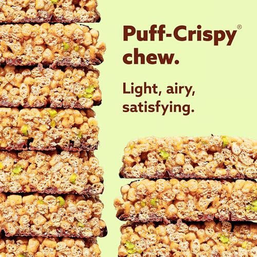 Mezcla Puff-Crispy Pflanzliche Proteinriegel - Sortenpackung - Gesunde Snacks für Erwachsene & Kinder - Müsliriegel für Schule, Reisen & Büro - Glutenfrei, Vegan, Nicht GVO, 10g Protein - 8er Pack