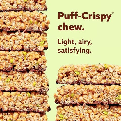 Mezcla Puff-Crispy Pflanzliche Proteinriegel - Sortenpackung - Gesunde Snacks für Erwachsene & Kinder - Müsliriegel für Schule, Reisen & Büro - Glutenfrei, Vegan, Nicht GVO, 10g Protein - 8er Pack