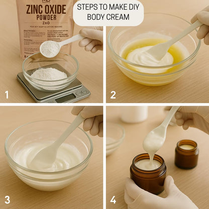 MB Herbals Zinkoxid Pulver 226,8 g | unbeschichtet & nicht-nano | Für DIY Sonnenschutz Lotion & Creme