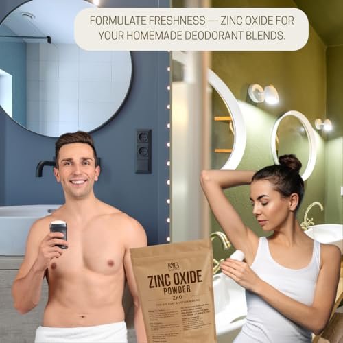 MB Herbals Zinkoxid Pulver 226,8 g | unbeschichtet & nicht-nano | Für DIY Sonnenschutz Lotion & Creme