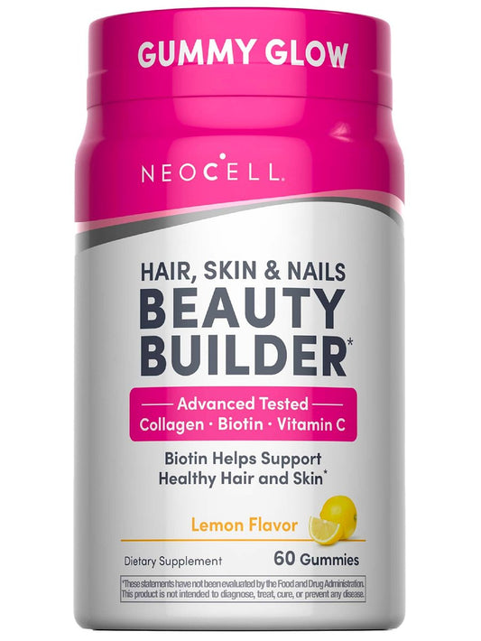 NeoCell Haar, Haut und Nägel Gummibärchen | 60 Stück | Kollagenpeptide plus Biotin | mit Vitamin C und E | Fortschrittliche Schönheitsformel | für Frauen und Männer
