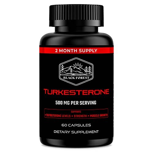 Black Forest Turkesterone 500mg Kapseln – 95% reines Ajuga Turkestanica Extrakt für Kraft und Muskelwachstum (2 Monate Versorgung)