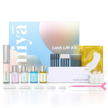 Keratin Lash Lift Kit | Wimpernlifting-Set | Semi-permanente Wimpernwellung & -lifting | Hält bis zu 6 Wochen | Inklusive aller Werkzeuge | Für Zuhause & Salon | Veganes Wimpernlifting-Set | Miya Lash