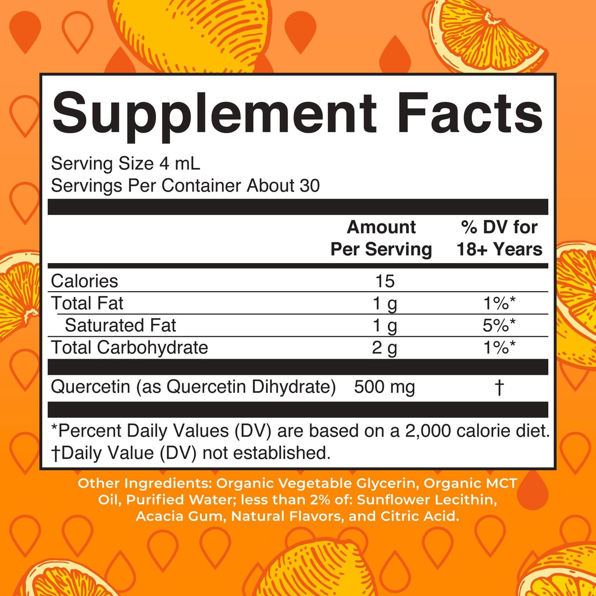 MaryRuth Organics Quercetin Liquid Drops | Zuckerfrei | 500 mg für Erwachsene ab 18 Jahren | Unterstützt die Herz-Kreislauf-Gesundheit | Bioflavonoid | Vegan | Ohne Gentechnik | Glutenfrei | 118 ml