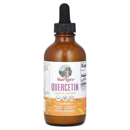 MaryRuth Organics Quercetin Liquid Drops | Zuckerfrei | 500 mg für Erwachsene ab 18 Jahren | Unterstützt die Herz-Kreislauf-Gesundheit | Bioflavonoid | Vegan | Ohne Gentechnik | Glutenfrei | 118 ml