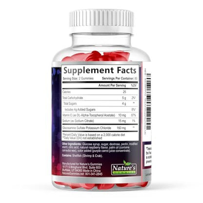 Gelenkunterstützung Extra stark – Glucosamin Gummis für Gelenkgesundheit und Flexibilität – Natürliches Vitamin E – Beste Gummis für Frauen und Männer – 120 Gummis