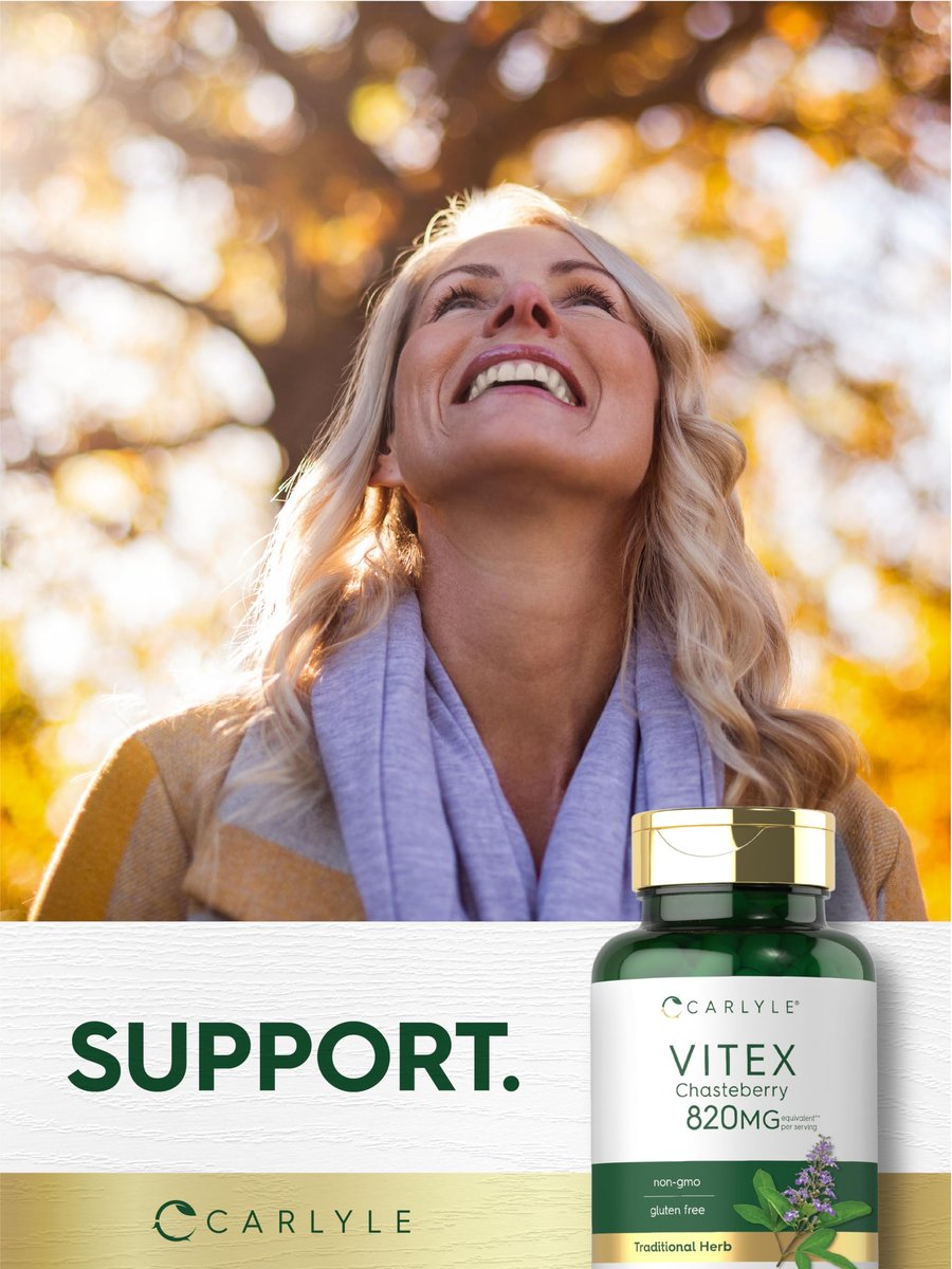 Carlyle Vitex Mönchspfeffer Kapseln | 150 Kapseln | Vitex Agnus-Castus Frucht für Frauen | Non-GMO, Glutenfrei